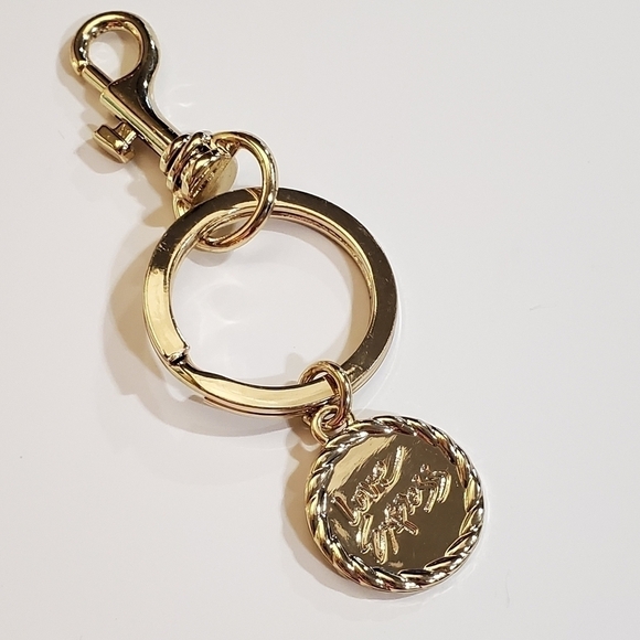Love Express Goldtone clip keyring key Fob chain purse backpack clip - Picture 1 of 4